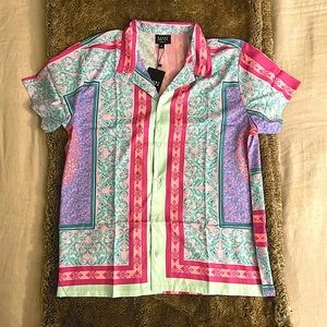 Baroque Button-up T-shirt